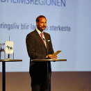 17. september: Kronprins Haakon innleder om bærekraftig utvikling under konferansen Manifestasjon 2014 (Foto: Næringsforeningen i Trondheimsregionen)